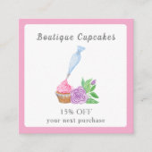 Zuckerguss Cupcake, Catering Rabattkarte (Vorderseite)