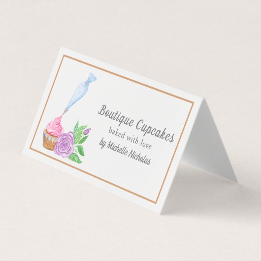Zuckerguss Cupcake, im Detail Visitenkarten (Vorderseite)