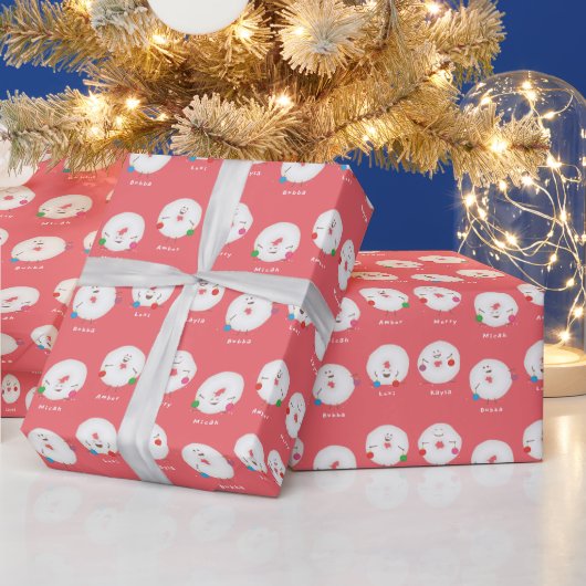 Zuckerguss-Donuts Weihnachtsmuster Geschenkpapier (Feiertage)