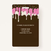 Zuckerguss Konditorei-Logo Firmenmitarbeiter Ausweis (Rückseite)