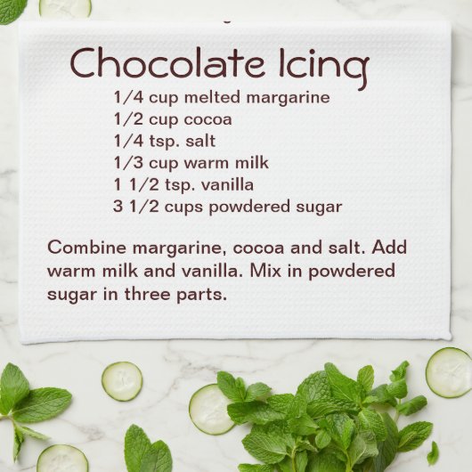 Zuckerguss mit Schokolade und Milchkuchen Geschirrtuch (Gefaltet)