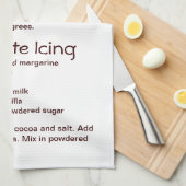 Zuckerguss mit Schokolade und Milchkuchen Geschirrtuch (Viertel Falte)