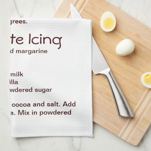 Zuckerguss mit Schokolade und Milchkuchen Geschirrtuch (Viertel Falte)