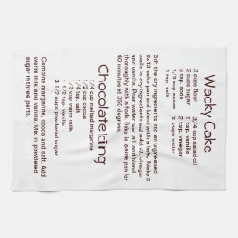 Zuckerguss mit Schokolade und Milchkuchen Geschirrtuch