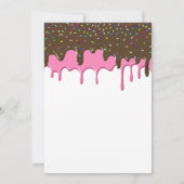 Zuckerguss mit Sprinkles zum Geburtstag trinken Einladung (Rückseite)