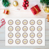 Zuckerguss-Plum-Christmasparty-Einladung Runder Aufkleber