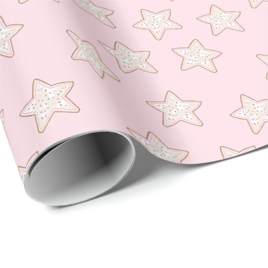 Zuckerguss-Sprinkle-Kekse in Rosa Geschenkpapier (Rolleneckpunkt)