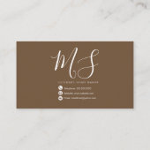 Zuckerguss Swirt Bäckerei Decorator Schokolade Cup Visitenkarte (Rückseite)