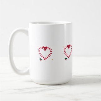 Zuckerherz, Weihnachtskerze, Feiertagsbacken Kaffeetasse
