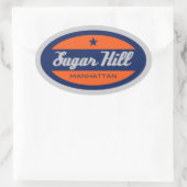 Zuckerhügel Ovaler Aufkleber (Tasche)
