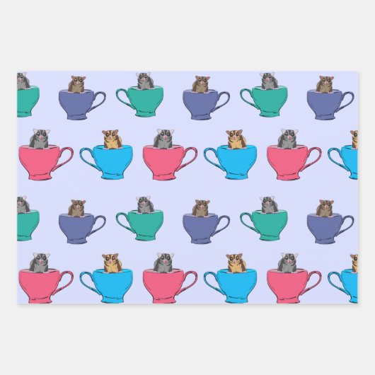 Zuckerhut in Teebeete Gemustert Geschenkpapier Set (Vorderseite 2)