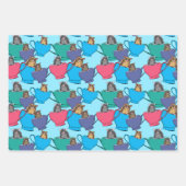 Zuckerhut in Teebeete Gemustert Geschenkpapier Set (Vorderseite)