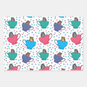 Zuckerhut in Teebeete Gemustert Geschenkpapier Set (Vorderseite 3)