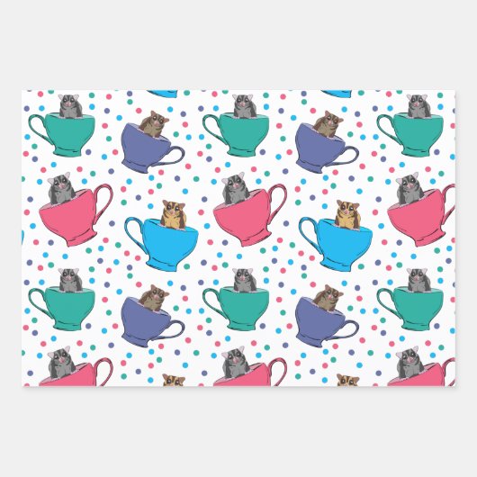 Zuckerhut in Teebeete Gemustert Geschenkpapier Set (Vorderseite 3)