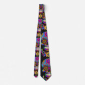 Zuckerhut Kunst - Folklore in Farbe Krawatte (Rückseite)