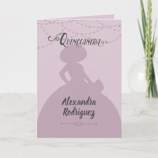 Zuckerhut Lila Charro Silhouette Quinceanera Einladung