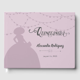 Zuckerhut Lila Charro Silhouette Quinceanera Gästebuch