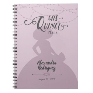 Zuckerhut Lila Charro Silhouette Quinceanera Notizblock