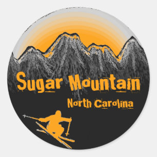 Zuckerhut North Carolina Orangenkleben Runder Aufkleber