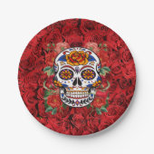 Zuckerhut Rosa Rote Rosen Urlaub Pappteller (Vorderseite)