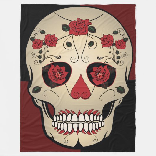 Zuckerhut - Rose & Lady Bugs Fleecedecke (Vorderseite)