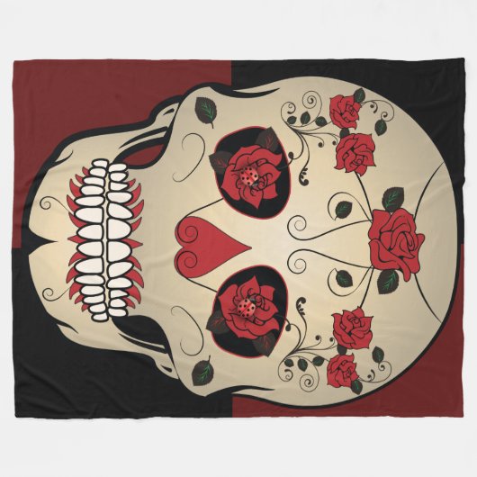 Zuckerhut - Rose & Lady Bugs Fleecedecke (Vorderseite (Horizontal))