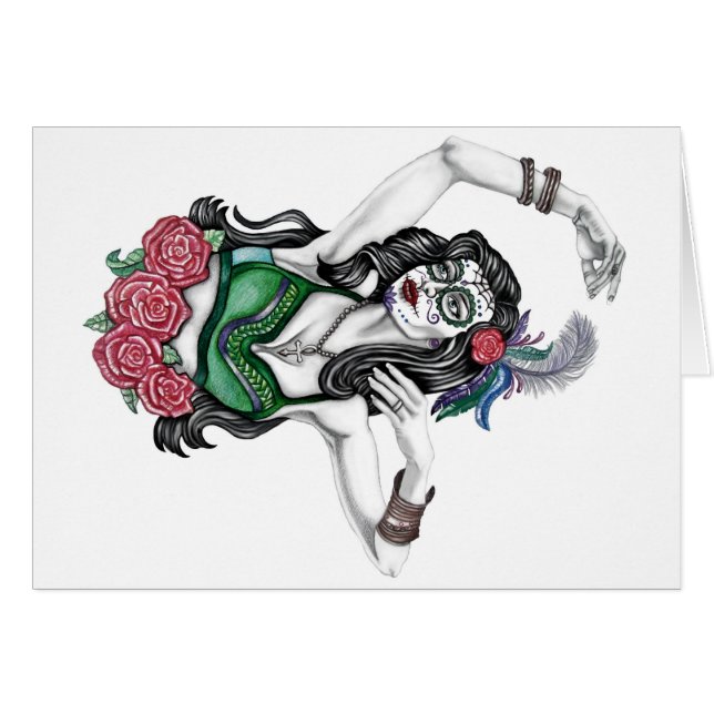 Zuckerkäfer mit Rose (Vorderseite (Horizontal))