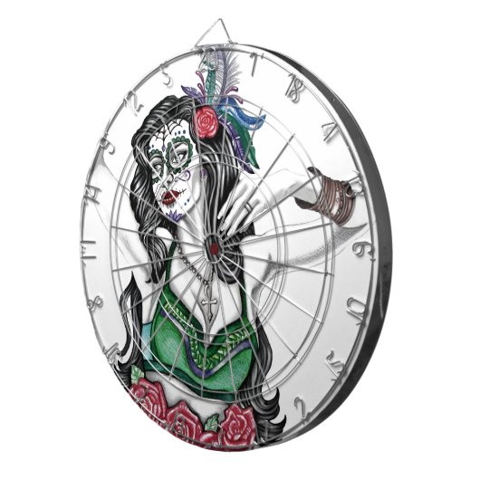 Zuckerkäfer mit Rose Dartscheibe (Vorderseite rechts)