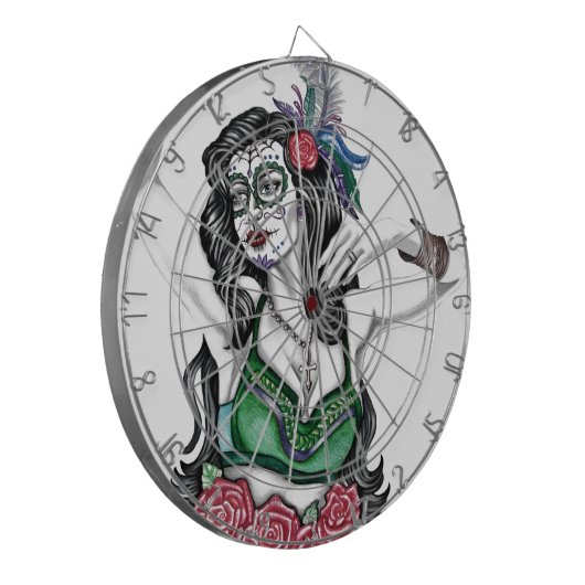 Zuckerkäfer mit Rose Dartscheibe (Vorderseite Links)