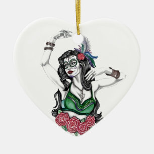 Zuckerkäfer mit Rose Keramikornament