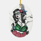 Zuckerkäfer mit Rose Keramikornament (Vorne)