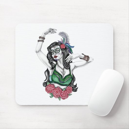 Zuckerkäfer mit Rose Mousepad (Mit Mouse)
