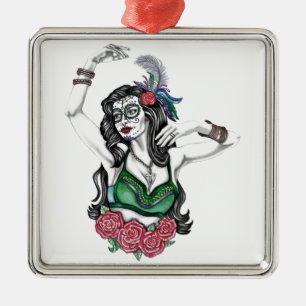 Zuckerkäfer mit Rose Ornament Aus Metall