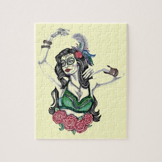 Zuckerkäfer mit Rose Puzzle (Vertikal)