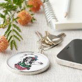 Zuckerkäfer mit Rose Schlüsselanhänger (Seite)