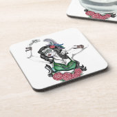 Zuckerkäfer mit Rose Untersetzer (Linke Seite)