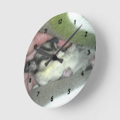Zuckerkäfer schlafen in Blanket Runde Wanduhr (Winkel)