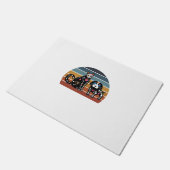 Zuckerkatze und Hundeshirt Funny Retro Cat und Fußmatte (Schrägansicht)