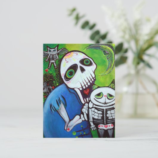 Zuckerkatzen Postkarte (Stehend Vorderseite)