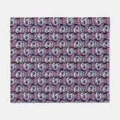 Zuckerkatzenmuster Fleecedecke (Vorderseite (Horizontal))