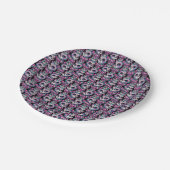 Zuckerkatzenmuster Pappteller (Schrägansicht)