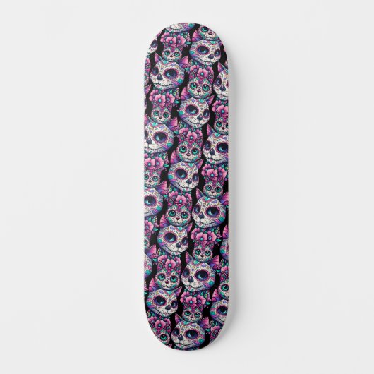 Zuckerkatzenmuster Skateboard (Vorderseite)