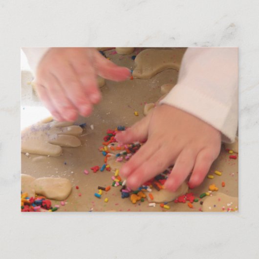 Zuckerkekse herstellen postkarte (Vorderseite)