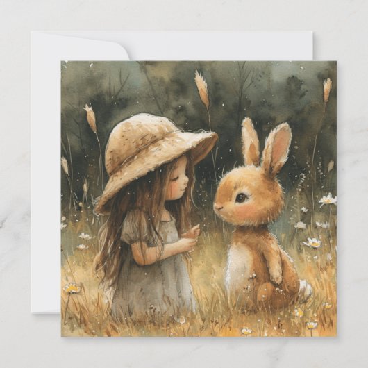 Zuckerkleidete Bunnies: süße Freuden 🐰 digitale � Feiertagskarte (Vorderseite)