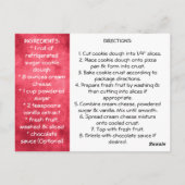 Zuckerkoch Fruchtpizza Rezept Postkarte (Rückseite)