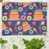 Zuckerköche: Niedliches Konditormuster Geschirrtuch (Gefaltet)