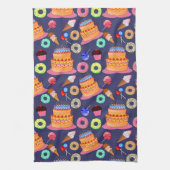 Zuckerköche: Niedliches Konditormuster Geschirrtuch (Vertikal)