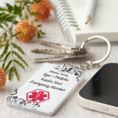 Zuckerkranker medizinischer wachsamer mit schlüsselanhänger (Vorderseite rechts)