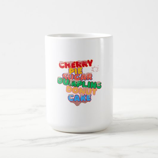 Zuckerkrapfen-Kirschkuchen-Donut-Kuchen Kaffeetasse (Mittel)