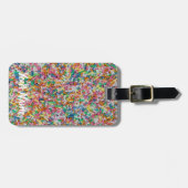 Zuckerkraut farbenfrohe Hintergrundgeschenk Gepäckanhänger (Vorderseite horizontal)